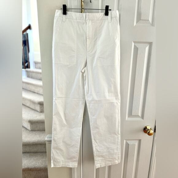 Tibi White Cotton Wide Leg Sailor Pocket Trouser Pants 31/32 - Picture 1 of 6